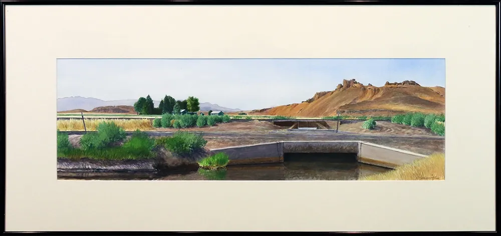 Waters of the Lower Klamath Basin in August, Mount Shasta, Farmstead and the Peninsula