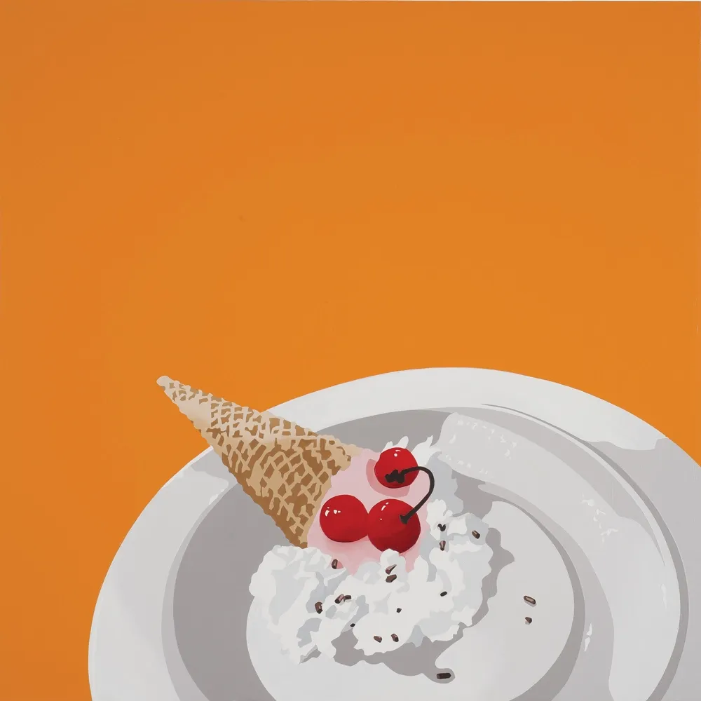Cold Charmer (pink face on orange)