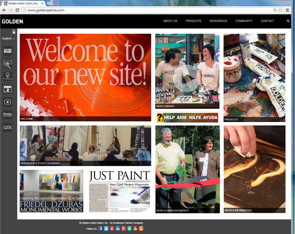 Golden Artist Colors Launches Newly Designed Website