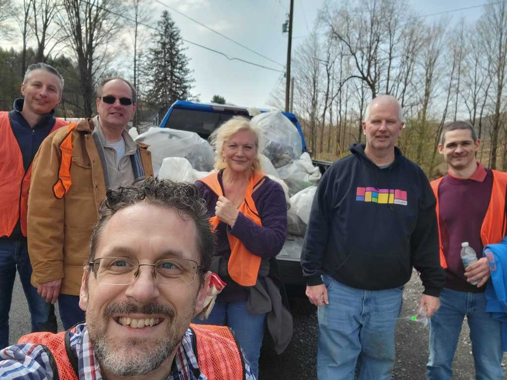 Golden Artist Colors Staff Cleans Up Community for Earth Day